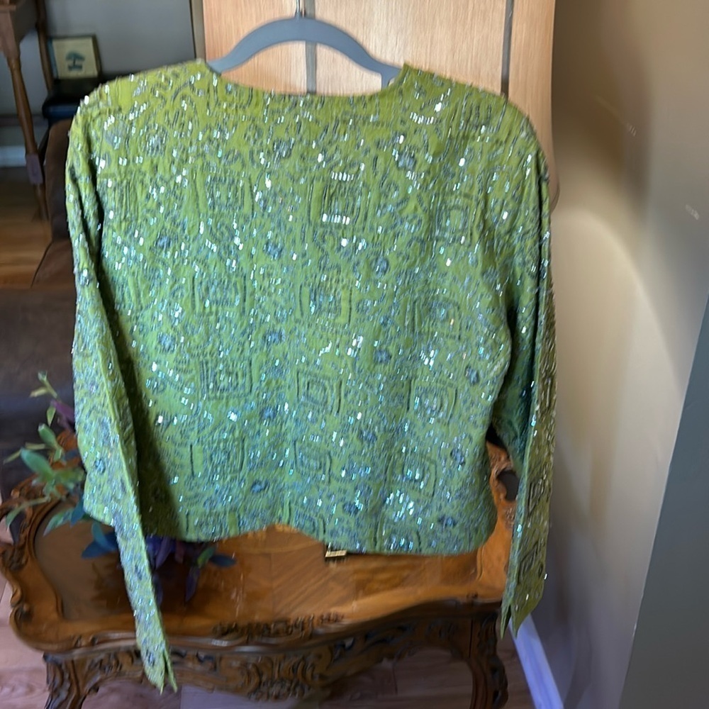 Chico’s Jacket with Silver Sequins  Size 1 NWT - Picture 6 of 8